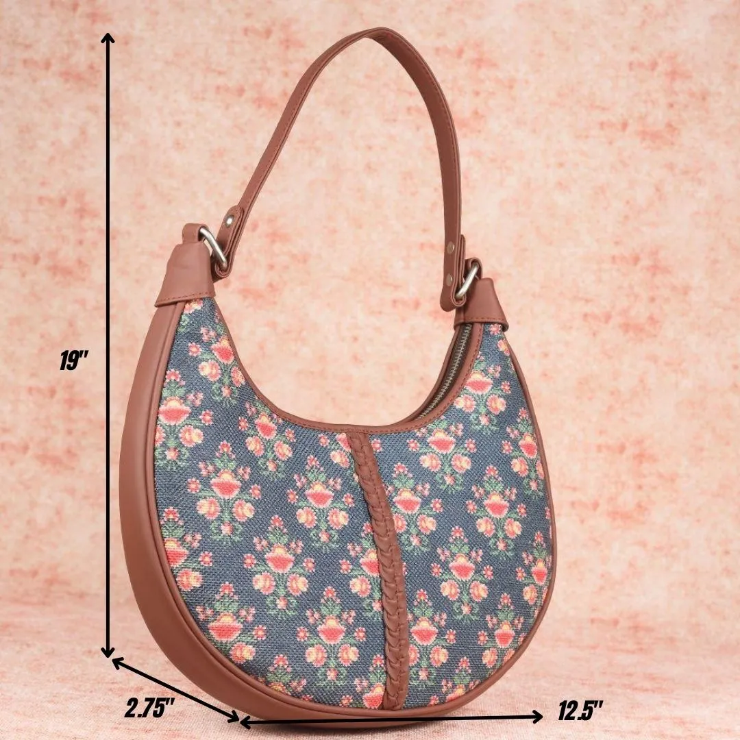Mughal Garden Print Hobo Bag