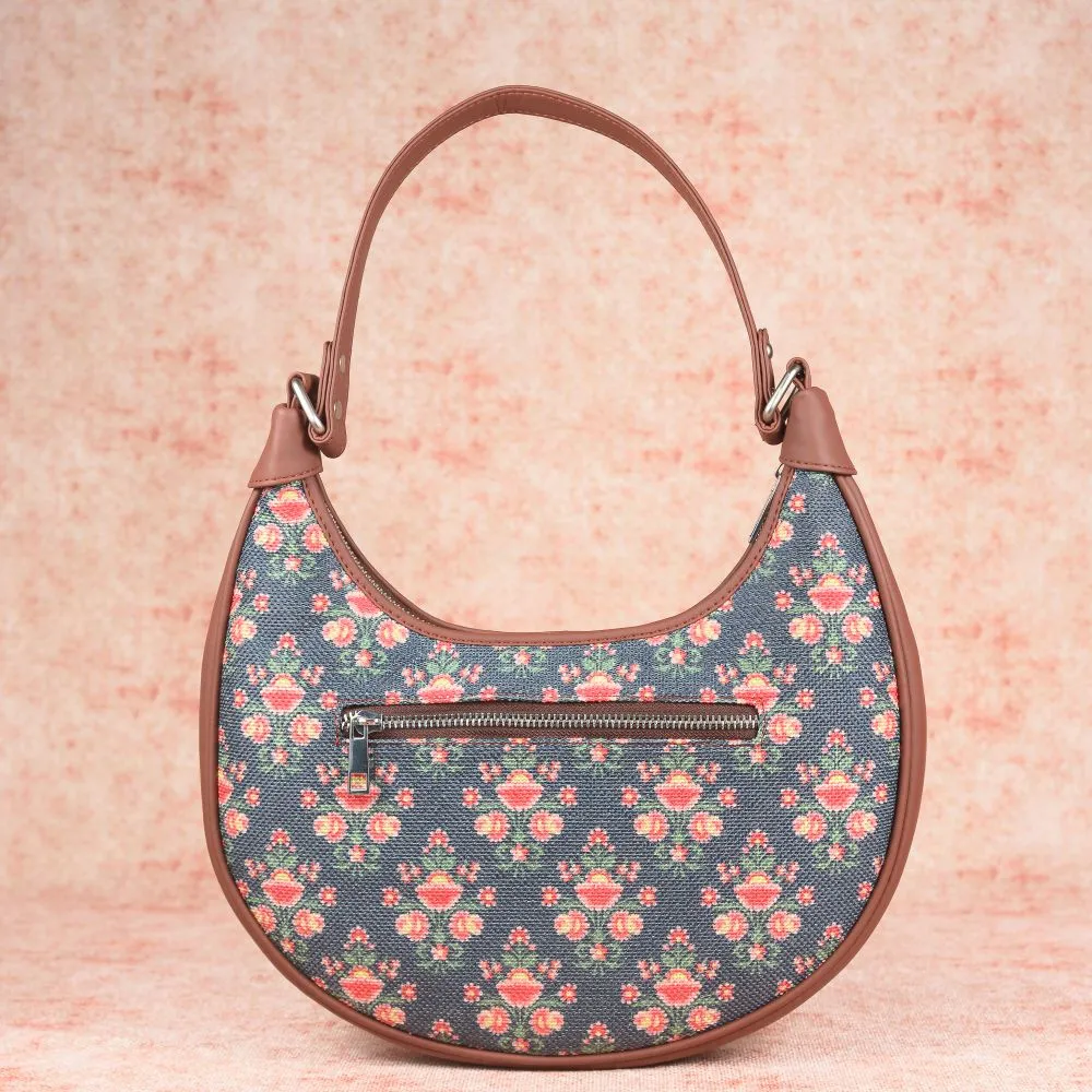 Mughal Garden Print Hobo Bag