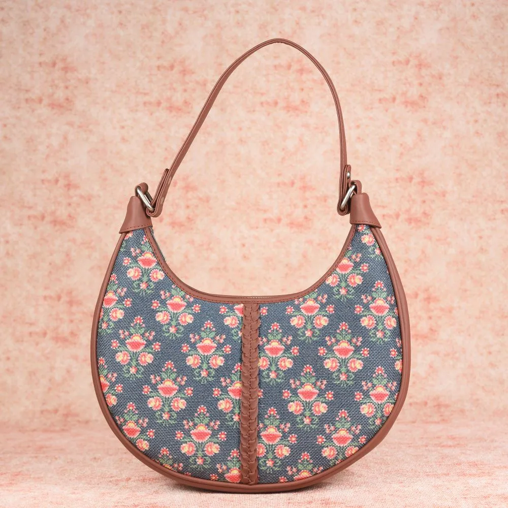 Mughal Garden Print Hobo Bag