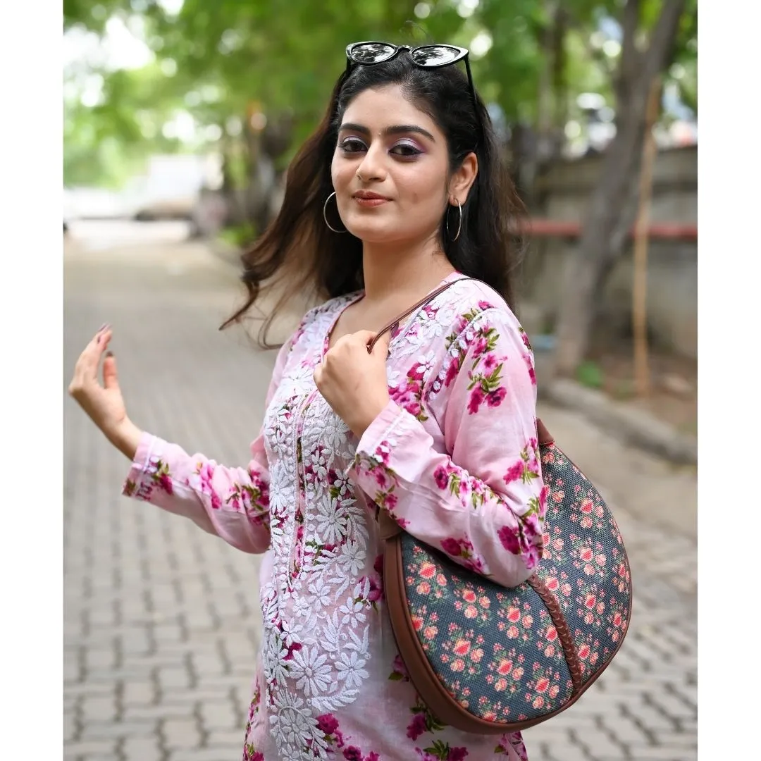 Mughal Garden Print Hobo Bag