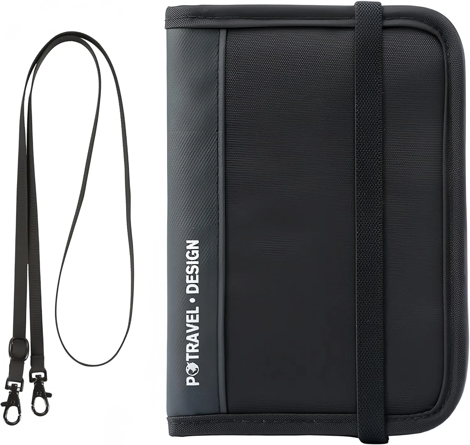 Neck Wallet Travel Pouch RFID Blocking Passport Holder Slim Passport Bag for Men/Women, Hidden Pouch for Cash, Credit Cards Waterproof Travel Wallet. E-D (Black)