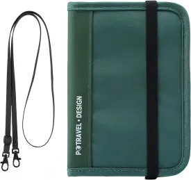 Neck Wallet Travel Pouch RFID Blocking Passport Holder Slim Passport Bag for Men/Women, Hidden Pouch for Cash, Credit Cards Waterproof Travel Wallet. E-D (Green)