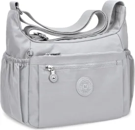 Nylon Crossbody Bags for Women Waterproof Lightweight Large Travel Purses Multi-Pocket Pocketbooks Shoulder Bag