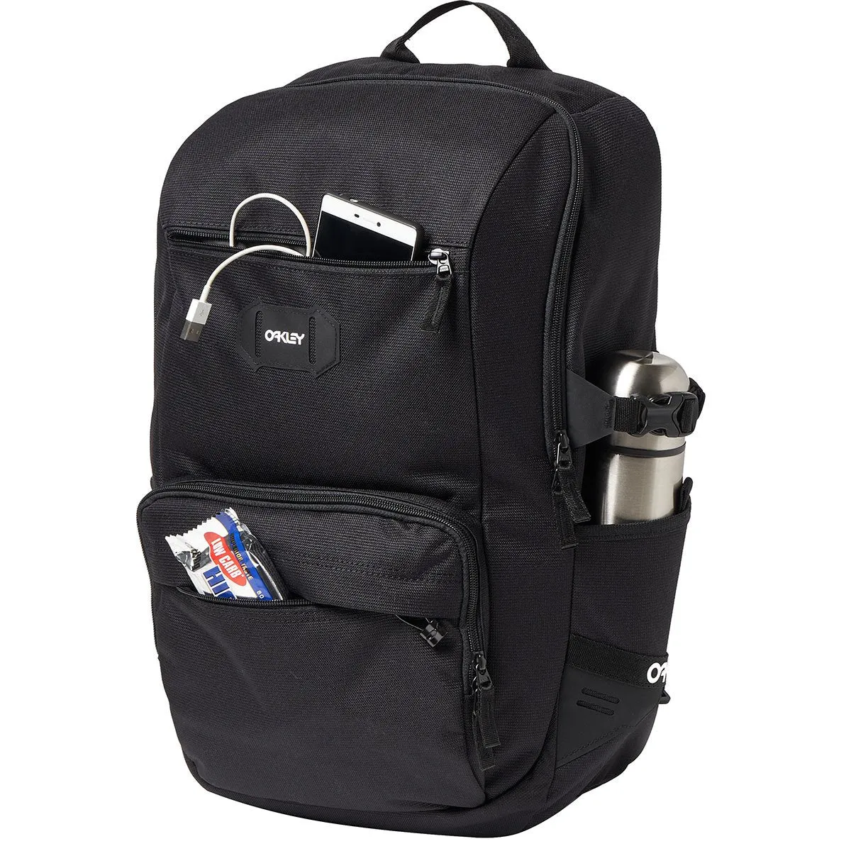 Oakley Men's Street Pocket Backpack, blackout, One Size Fits All