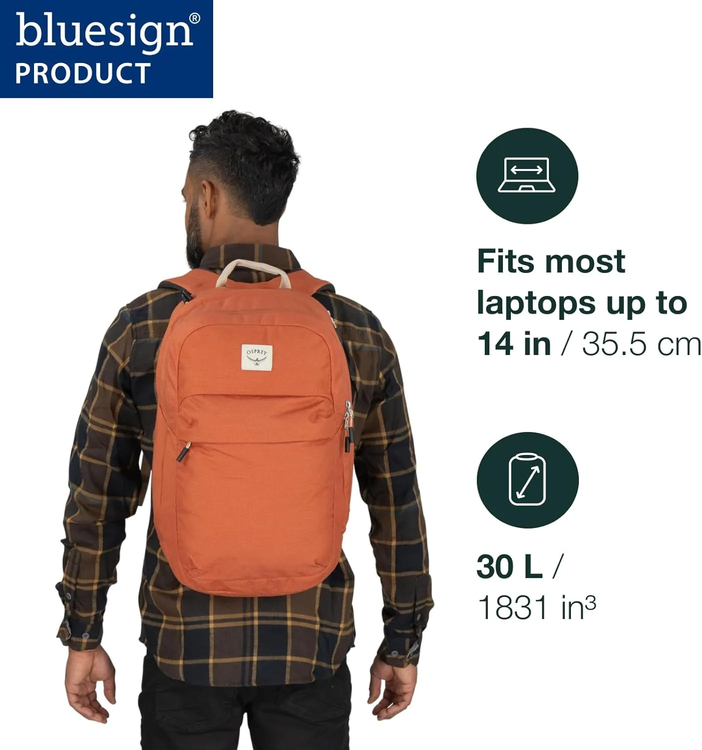 Osprey Arcane XL Day Commuter Backpack, Stonewash Black