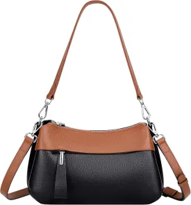 Over Earth Leather Handbags for Women Small Hobo Shoulder Bag Ladies Crossbody Purse