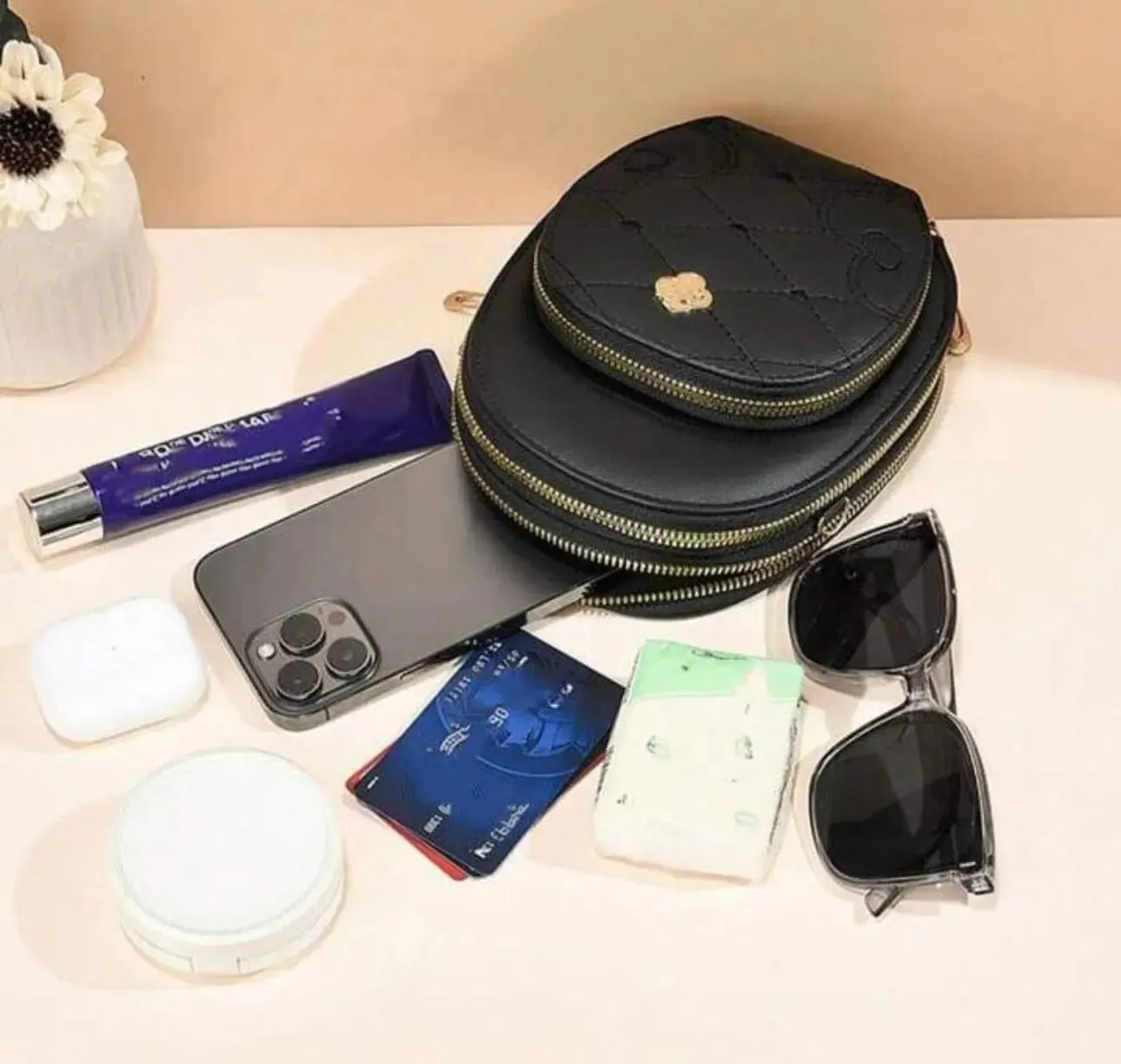 Plain Black PU Leather Crossbody Bag for Girls - Stylish & Versatile Design