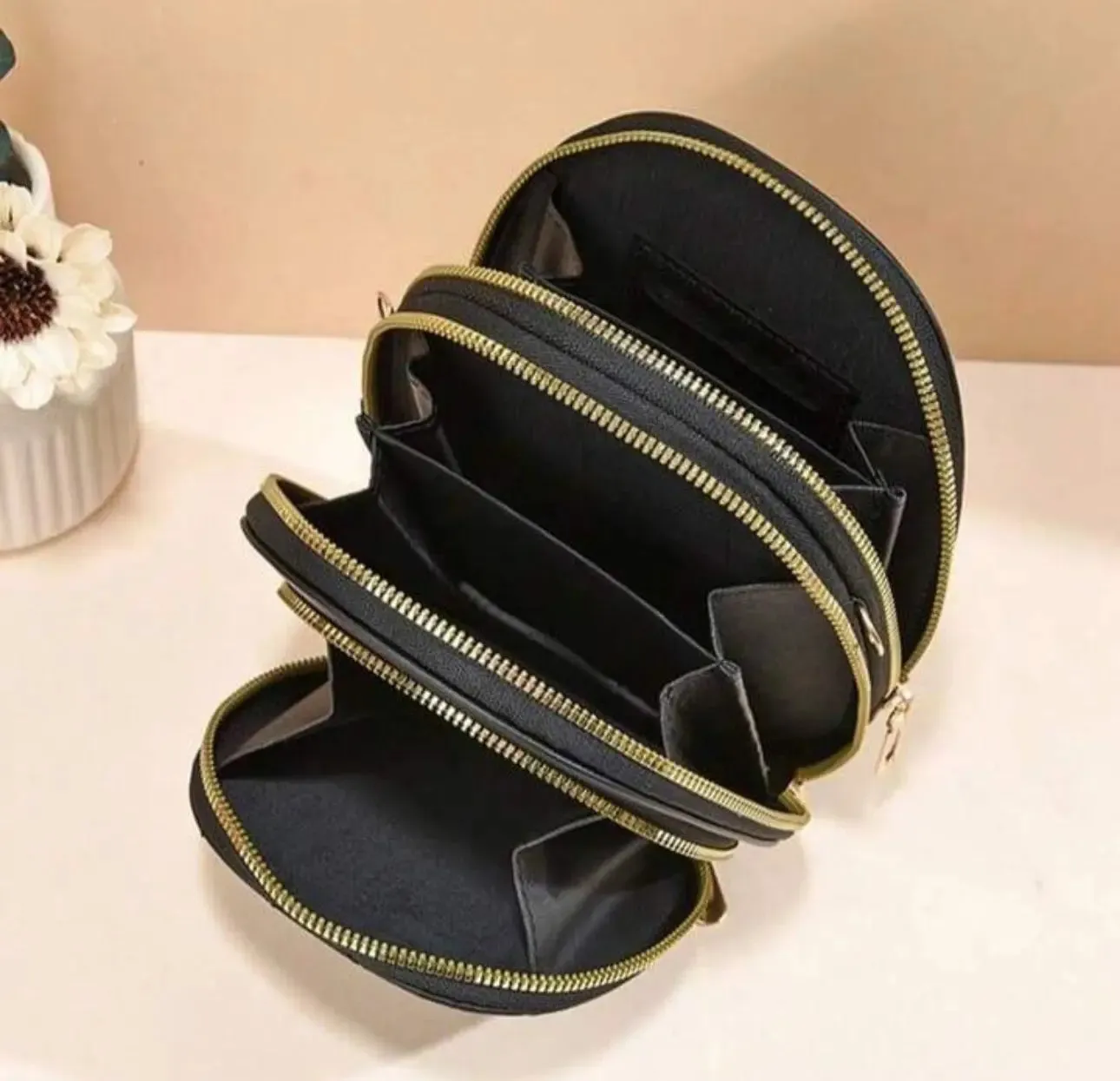 Plain Black PU Leather Crossbody Bag for Girls - Stylish & Versatile Design