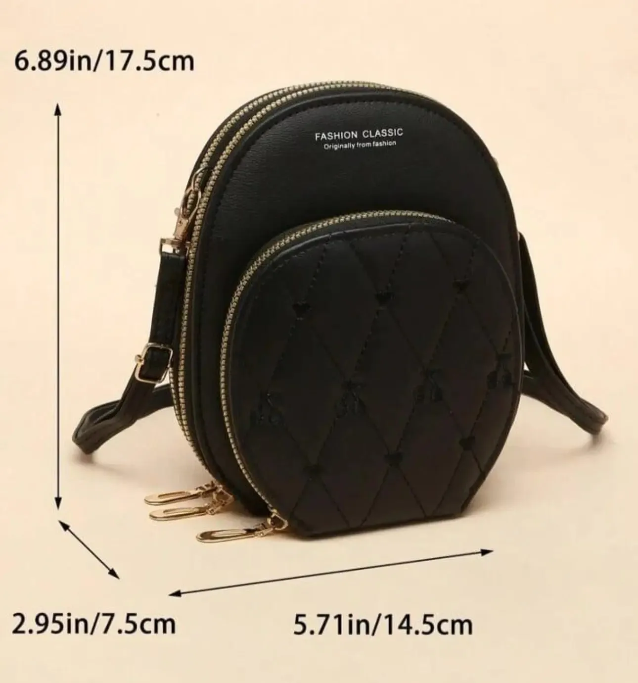 Plain Black PU Leather Crossbody Bag for Girls - Stylish & Versatile Design