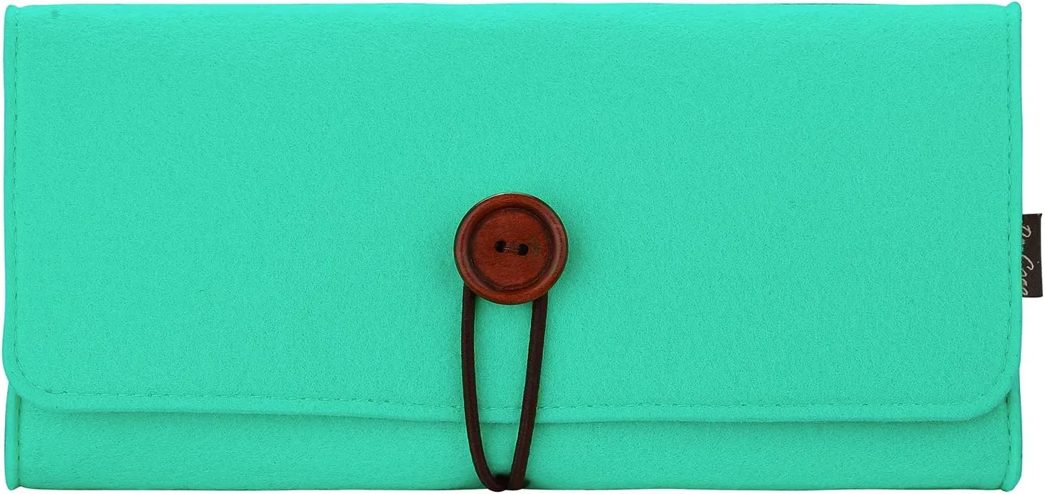 ProCase Carrying Case for Nintendo Switch Lite, Portable Travel Carrying Bag Ultra Slim Professional Protective Felt Pouch for Nintendo Switch Lite 2019 with 5 Game Cartridges Holders -Turquoise