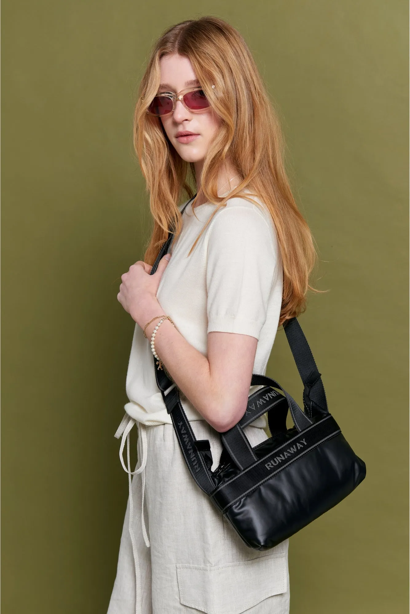 Puffy Runaway Crossbody - Black/Black