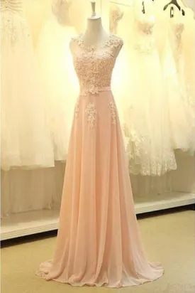 Real Made Appliques Long Prom Dress Evening Dress PFP0957
