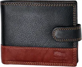RFID Blocking Genuine Leather Wallet for Men  Slim Bifold Bull Leather Wallet with Coin Pocket, ID Window, 8 Card Slots  Premium Black/Brown Gift Wallet in Luxury Box #M75