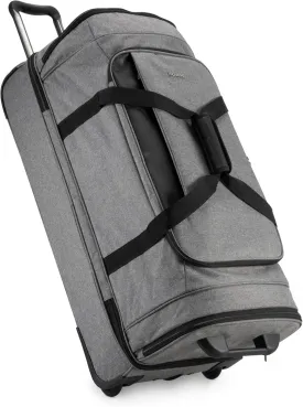 Ricardo Beverly Hills Malibu Bay 3.0 Rolling Duffel Travel Bag with Wheels & Handle, Weather & Abrasion Resistant Polyester, Spacious & Lightweight, StayFresh Polygiene Lining, 30" Wide, Gray