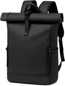 Rolltop Backpack for Men, Functional Stylish Laptop Backpack with Magnetic Latch Design, 24L/32L Waterproof College Work Commuter Business Travel Backpack Fits 15.6 Inch Tablet, Notebook