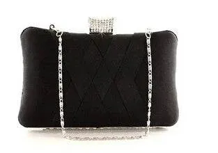 Satin Bride Clutch - Designer Evening Bag for Wedding Parties, Shoulder Bag 7395