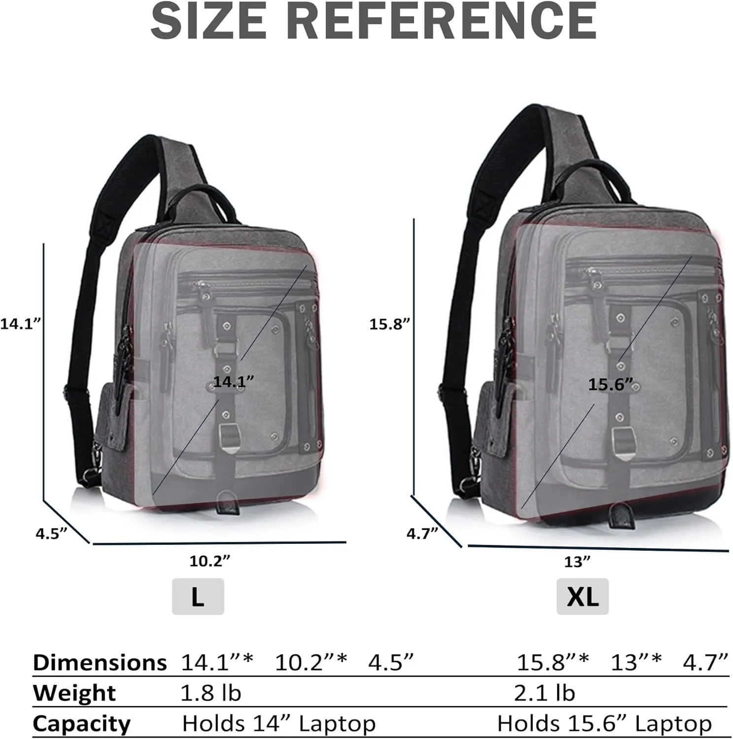 Schkleier Messenger Bag for Men Canvas Sling Bag Crossbody Backpack Laptop Shoulder Bag Hiking Daypacks Casual Tactical
