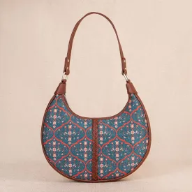 Sheesh Mahal Jaali Motif Hobo Bag