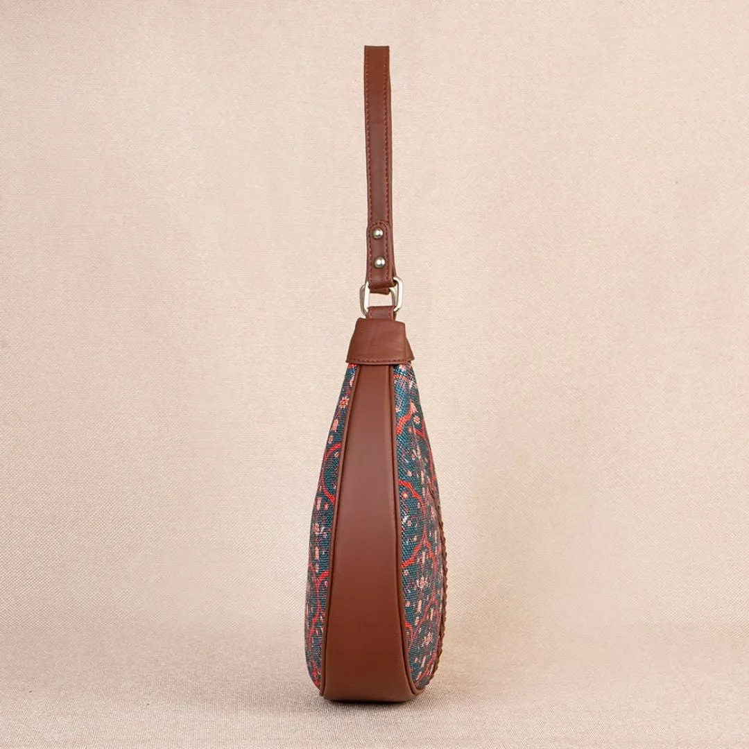 Sheesh Mahal Jaali Motif Hobo Bag