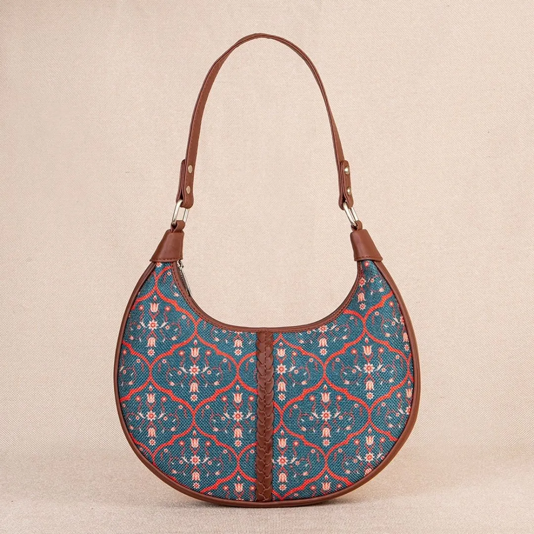 Sheesh Mahal Jaali Motif Hobo Bag
