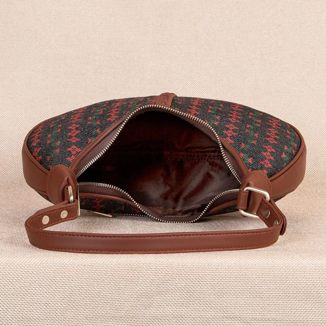 Shobha Niwas Lotus Motif Hobo Bag