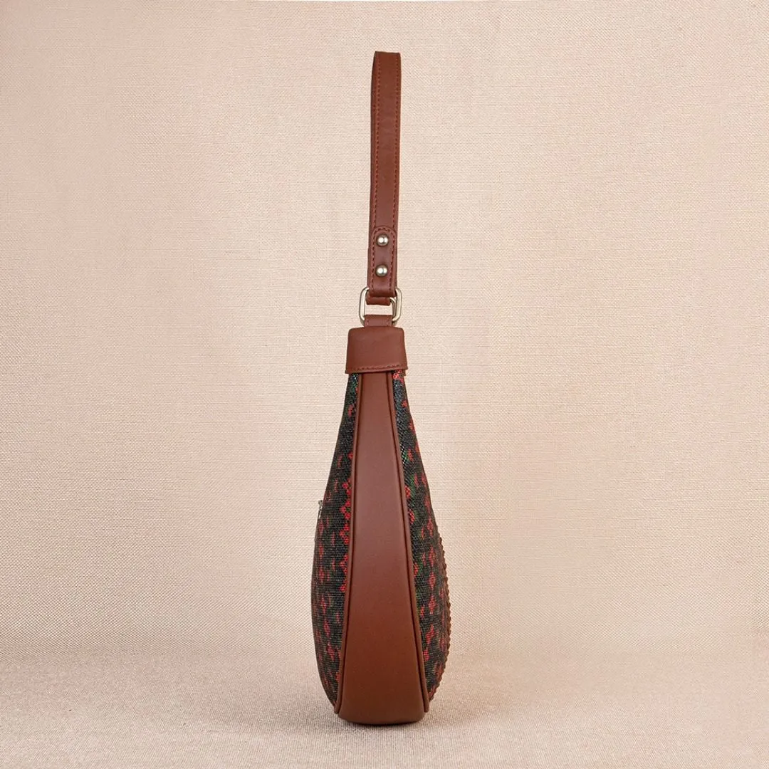 Shobha Niwas Lotus Motif Hobo Bag