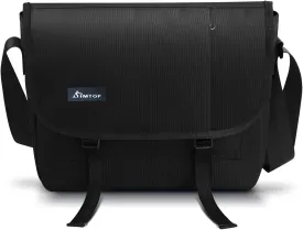 SIMTOP Messenger Bag Crossbody Shoulder Bag for Commuters and Travelers Water Resistant Scratch and Wear Cordura YKK Zipper