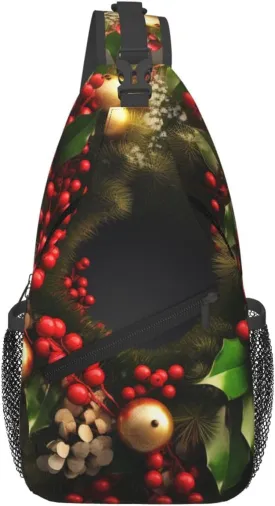 Sling Bag Crossbody Shoulder Bag Cross Chest Bag Color butterfly pattern Sling Backpack Travel Hiking Daypack