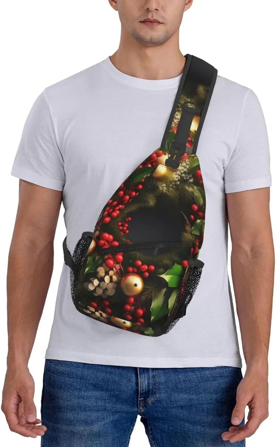 Sling Bag Crossbody Shoulder Bag Cross Chest Bag Color butterfly pattern Sling Backpack Travel Hiking Daypack