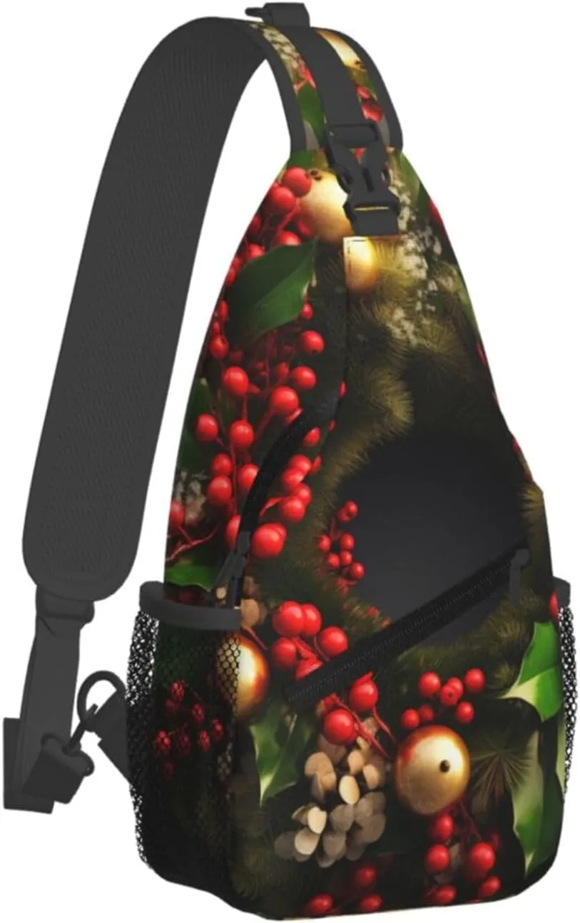 Sling Bag Crossbody Shoulder Bag Cross Chest Bag Color butterfly pattern Sling Backpack Travel Hiking Daypack