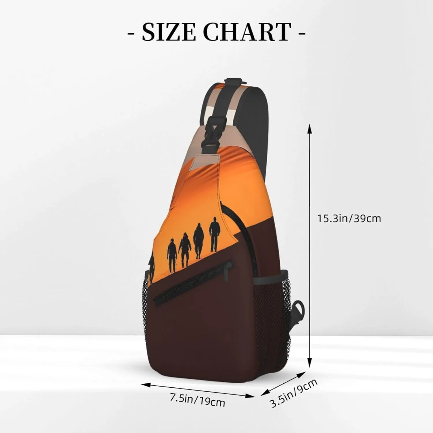 Sling Bag Crossbody Shoulder Bag Cross Chest Bag Color butterfly pattern Sling Backpack Travel Hiking Daypack