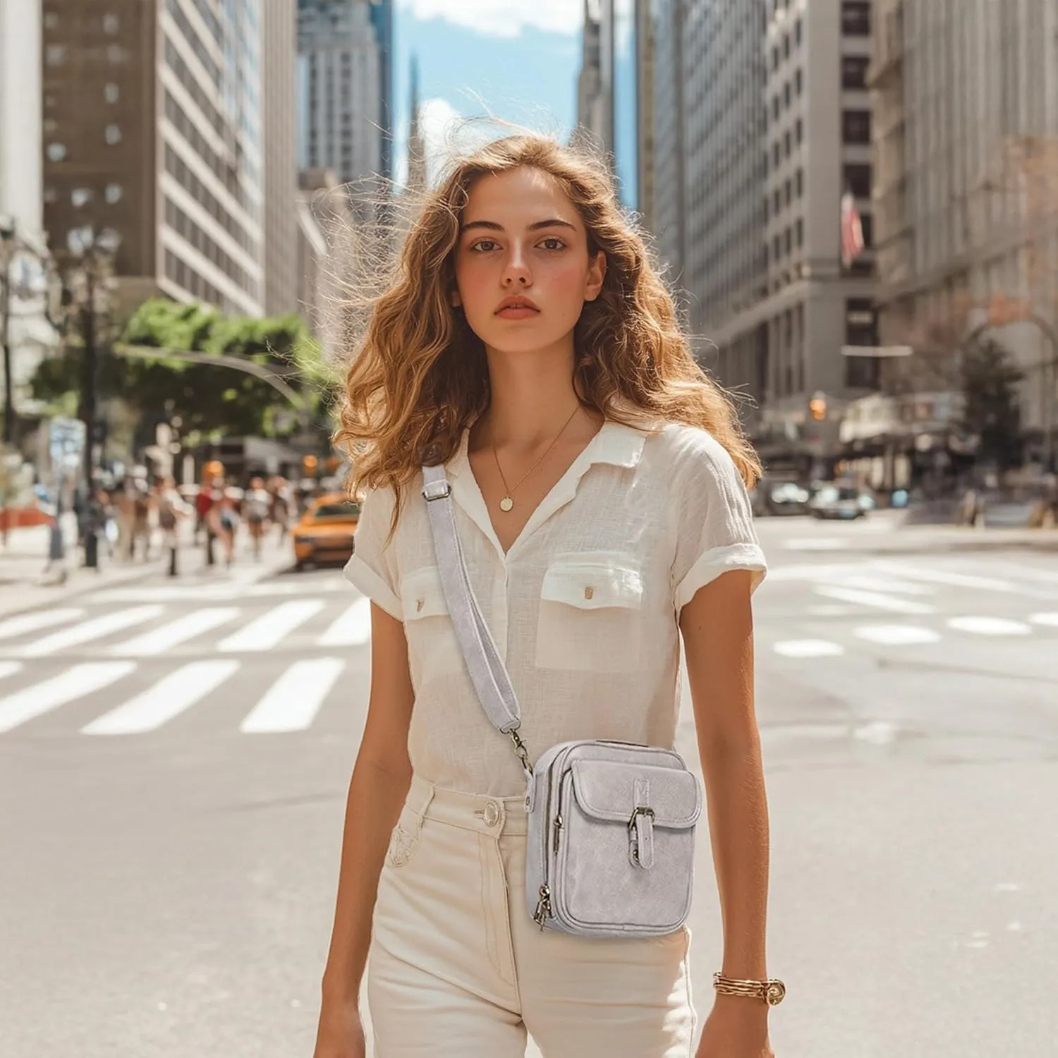 Small Messenger Bag Vegan Leather Crossbody Bag for Women Men, Vintage Cross Body Shoulder Purse with Card Slots