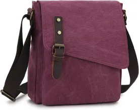 Small Messenger Bag,VONXURY Water Resistant Shoulder Bag Canvas Crossbody Purse for Women Men
