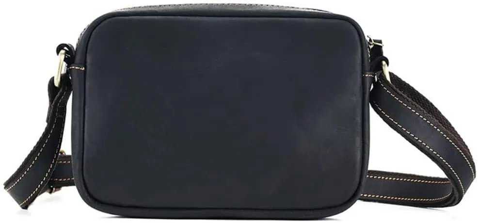 Small Size Sling Shoulder Mobile Phone Casual Purse Genuine Leather Crossbody for Men Messenger Bags