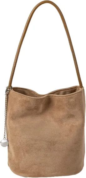 Small Suede Tote Shoulder Bags For Women Slouchy Satchel Womens Bucket Purses Retro Handbag Work Travel Fall