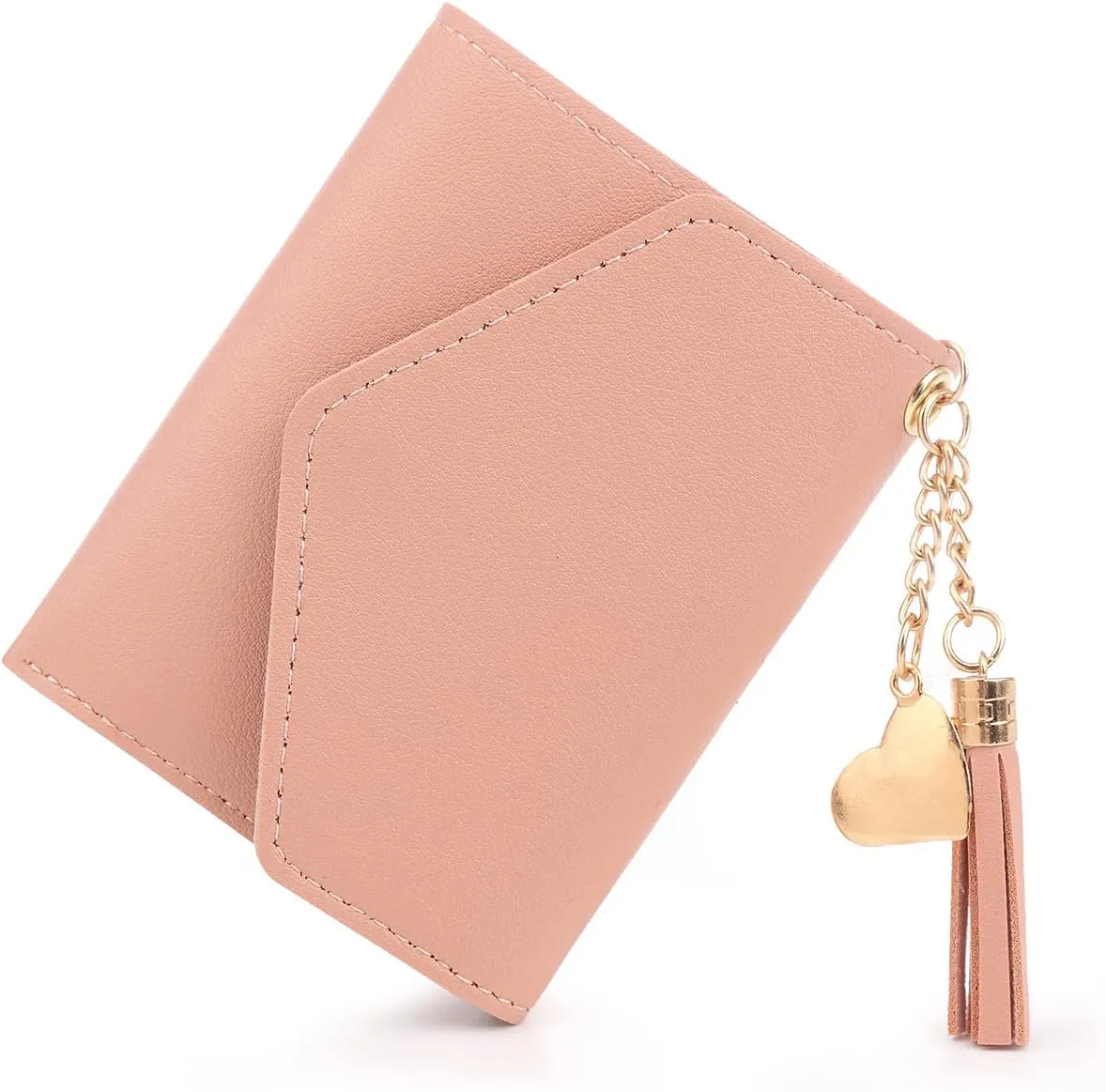 Small Wallet for WomenUltra Slim Pu Leather Credit Card Holder Clutch Wallets for Women(pink)