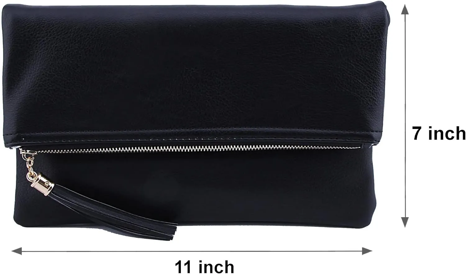 Solene Envelope Clutch Bags for Women Foldover Crossbody Tassel Wallet with Chain Strap, Elegant Evening Purse