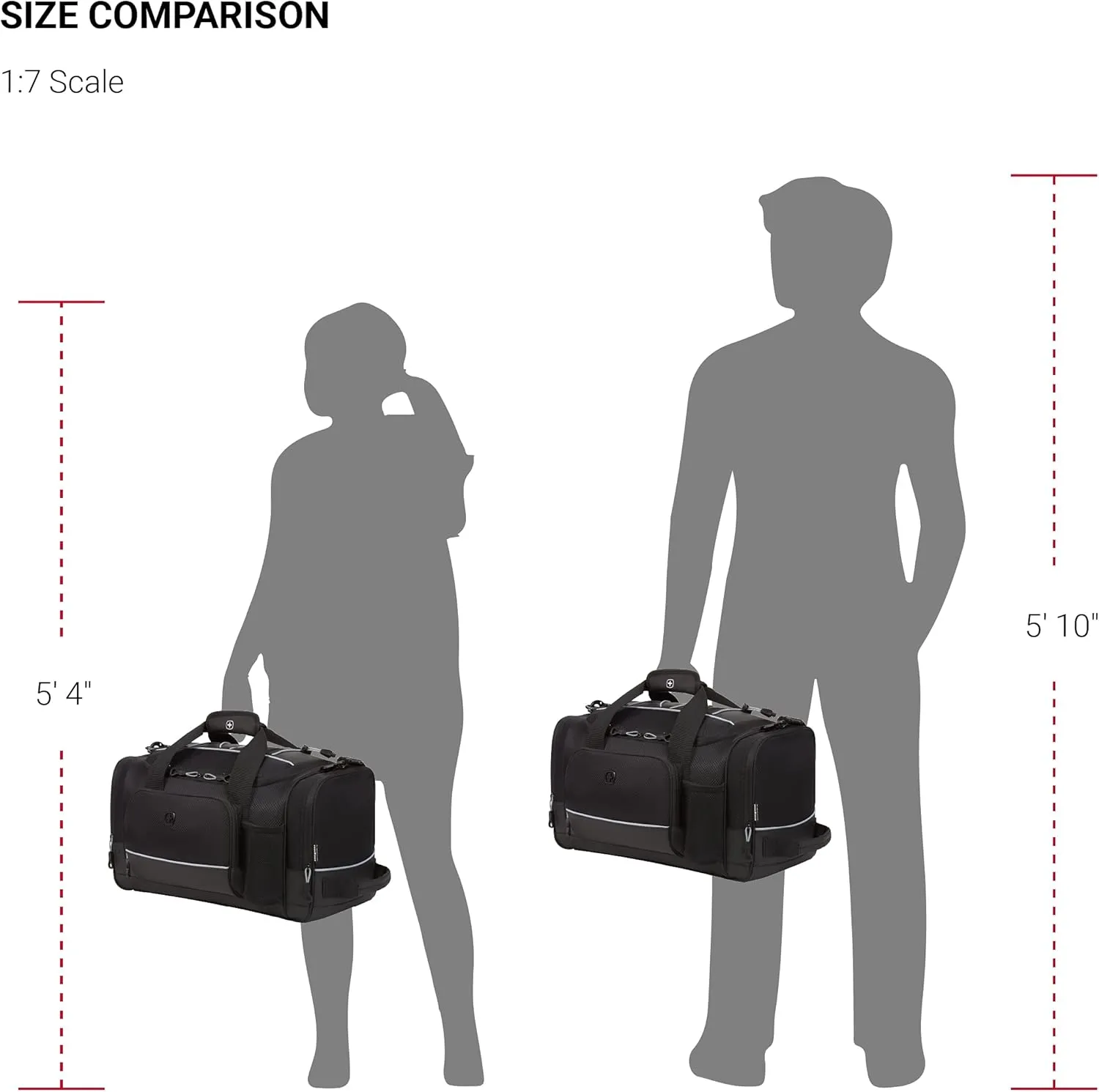 SwissGear Apex Duffle Bag for Travel and Gym with Bungee-Cord System
