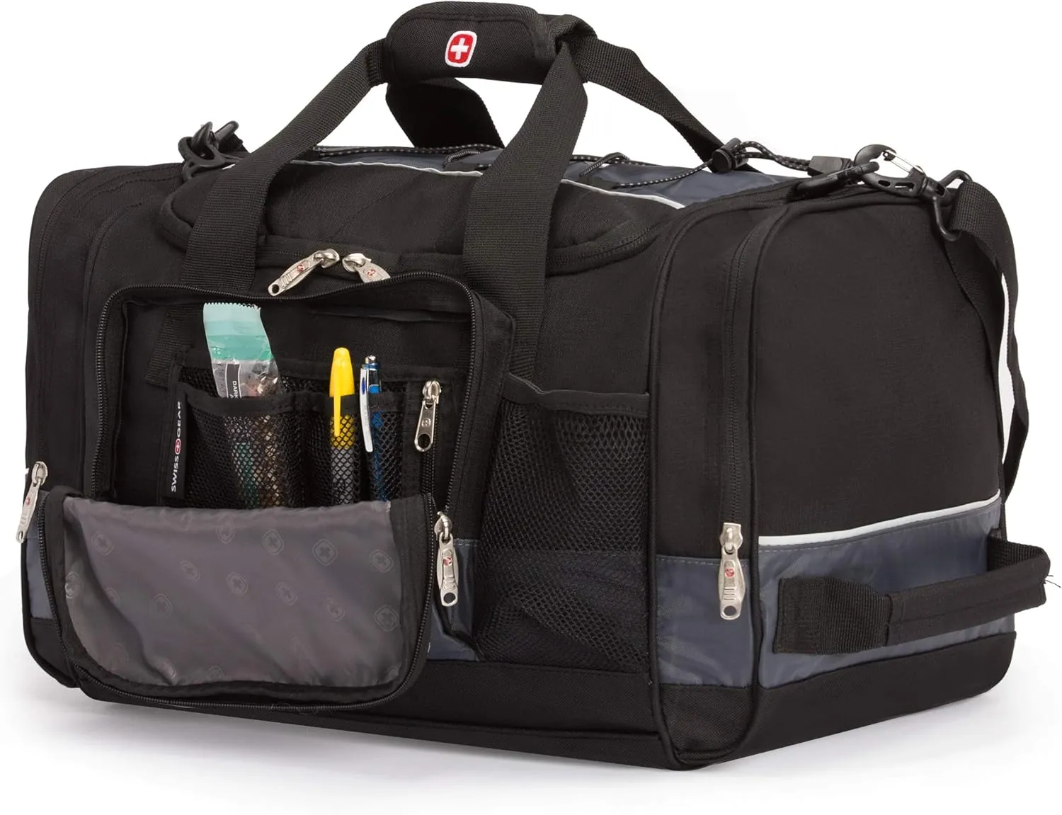 SwissGear Apex Duffle Bag for Travel and Gym with Bungee-Cord System