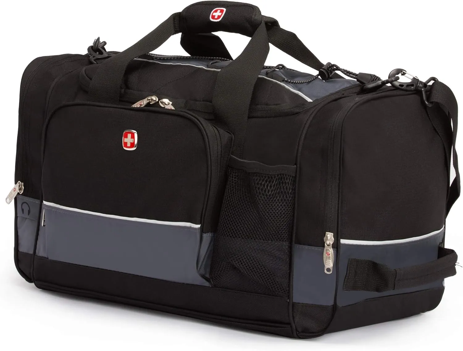 SwissGear Apex Duffle Bag for Travel and Gym with Bungee-Cord System