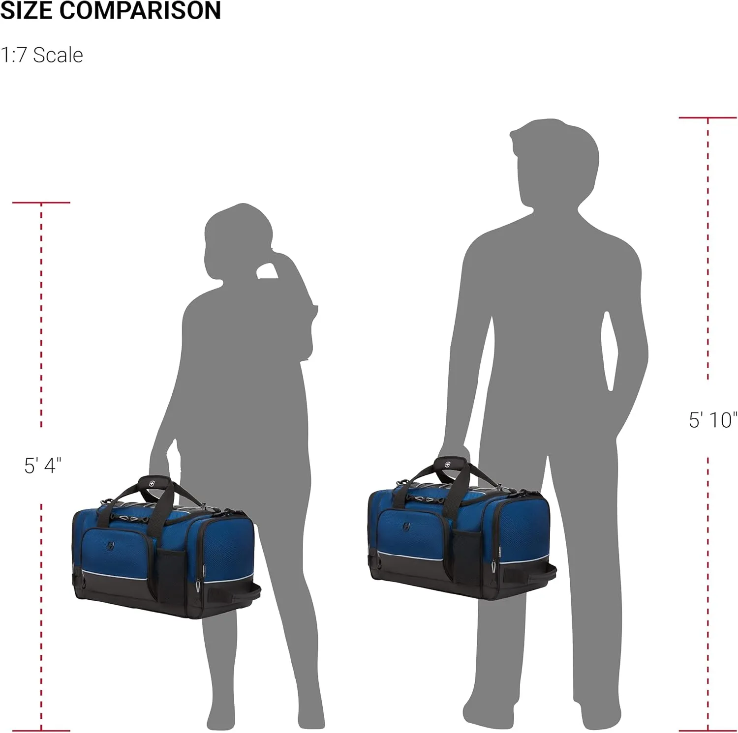 SwissGear Apex Duffle Bag for Travel and Gym with Bungee-Cord System