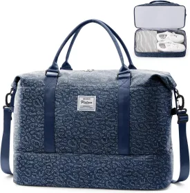 SYCNB Weekender Bags for Women,Personal Item Travel Bag with Shoes Compartment,Overnight Travel Duffel Bag,Gym Bag