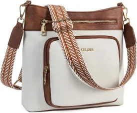 Telena Hobo Bags for Women Leather Purses Crossbody Bag Multi Pockets Large Shoulder Bags with Adjustable Strap