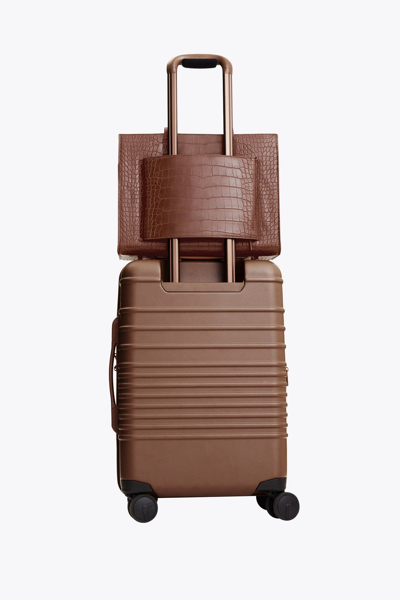 The Work Tote in Maple Croc