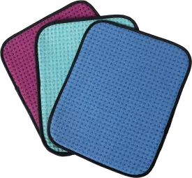 TonGass (3-Pack Multicolor Microfiber Bowling Ball Towel - 10"x8" Premium Quality Bowling Ball Shammy Pad with Easy-Grip Dots - Clean from Dirt and Oil to Improve Grip and Precision