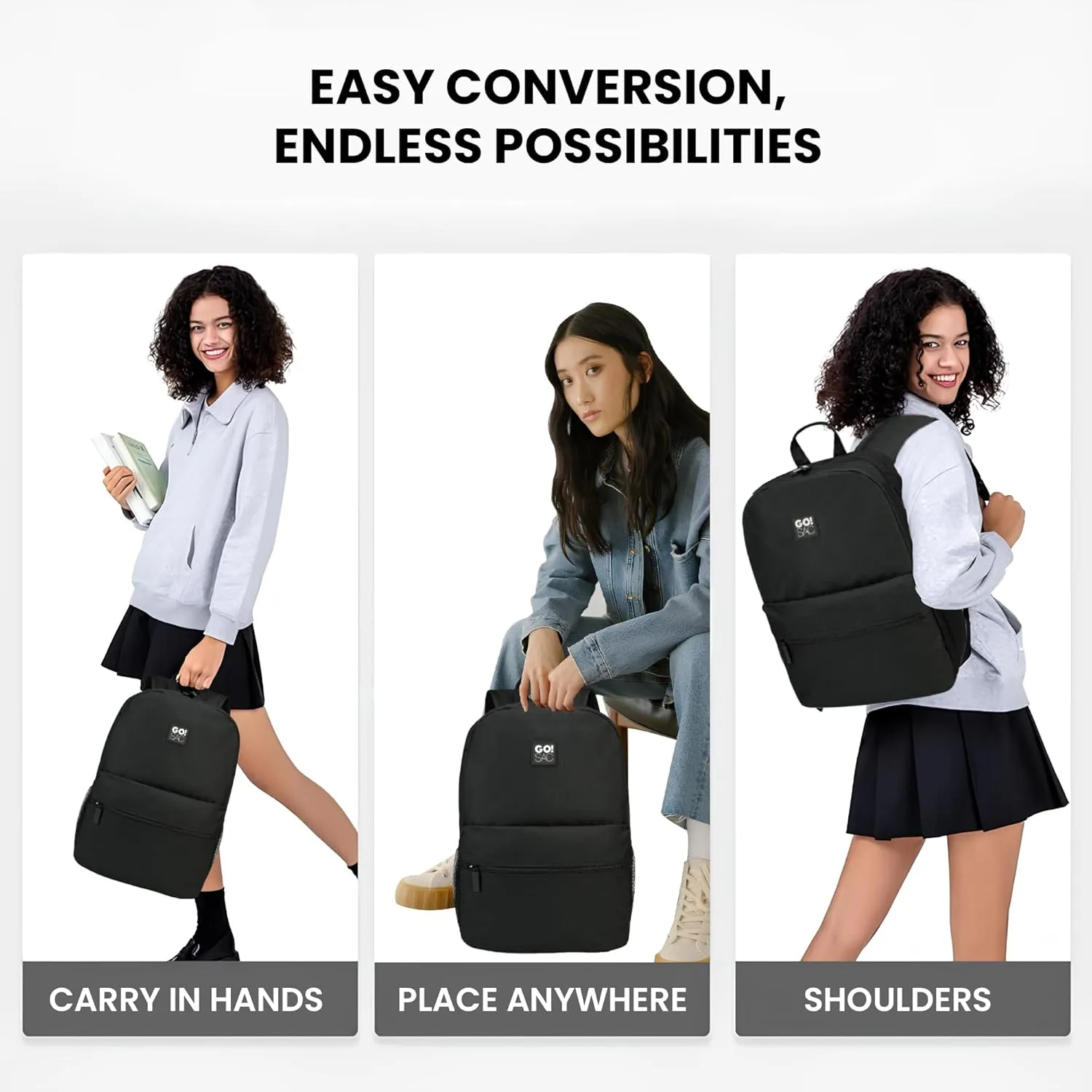 Travel Backpack Spacious for Books and Laptops Comfortable Adjustable Straps Zip-around Closure Bottle Pockets 17Inch