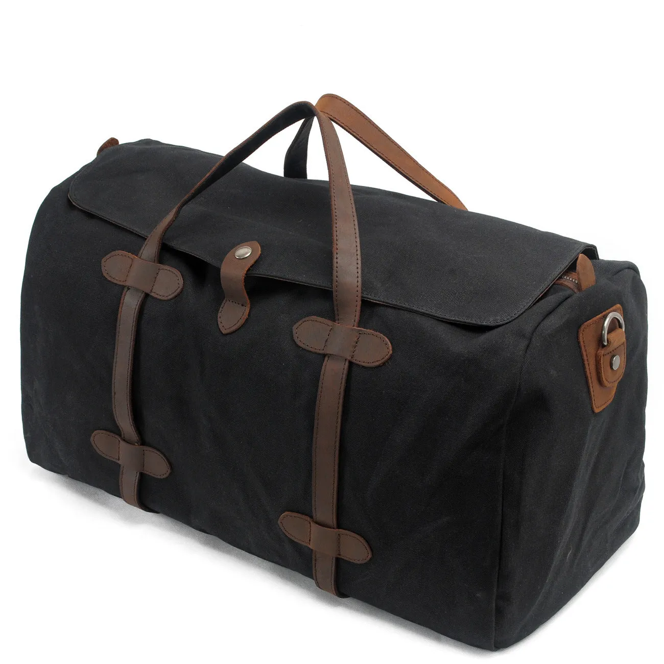 Waxed Canvas Duffle Bag Waterproof for Travel-Grey