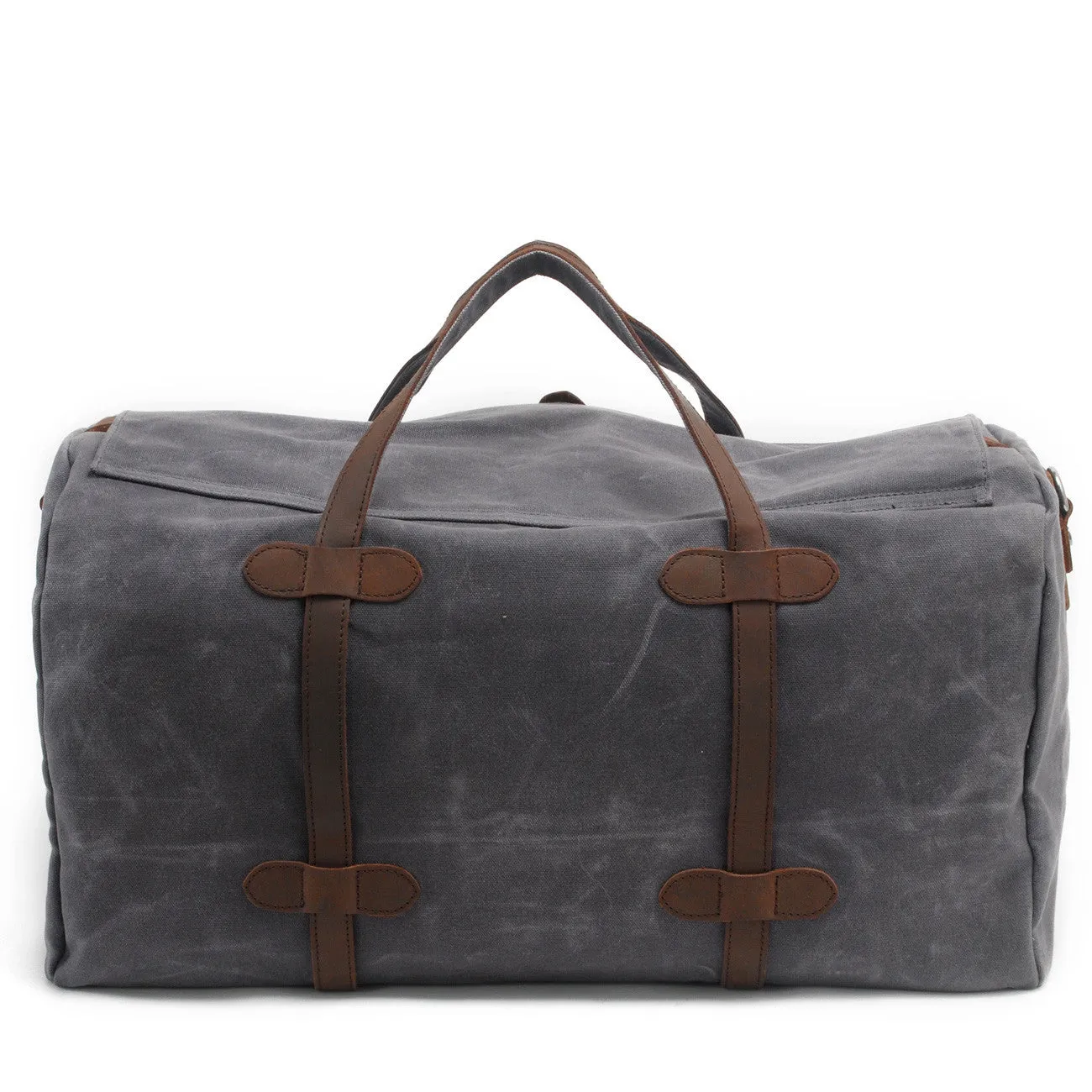 Waxed Canvas Duffle Bag Waterproof for Travel-Grey