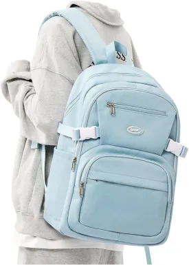 weradar Lightweight School Backpack For Women Men,Waterproof High School Bag,Casual Daypacks Backpack With Lots Of Pockets,Aesthetic College Backpack For Boys Girls(Blue)