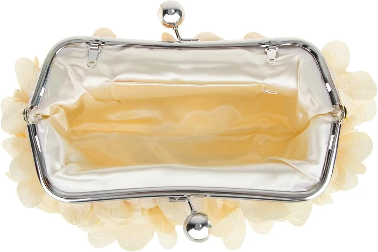 Women Elegant Evening Purse, Small Floral Clutch Bag with Detachable Chain for Wedding, Party, Prom
